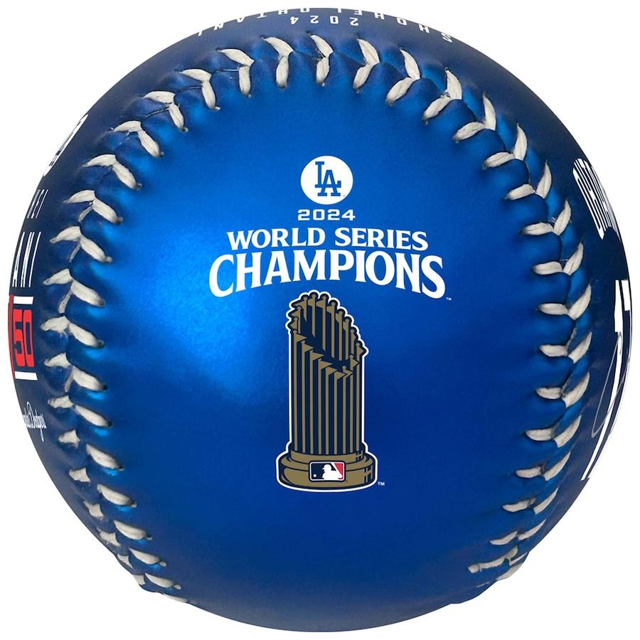 MLB 大谷翔平 ドジャース ボール 【クリアケース付属】50/50達成・WS優勝・MVP 2024シーズン記念 Rawlings ブルー クリスマス 2512mblの画像