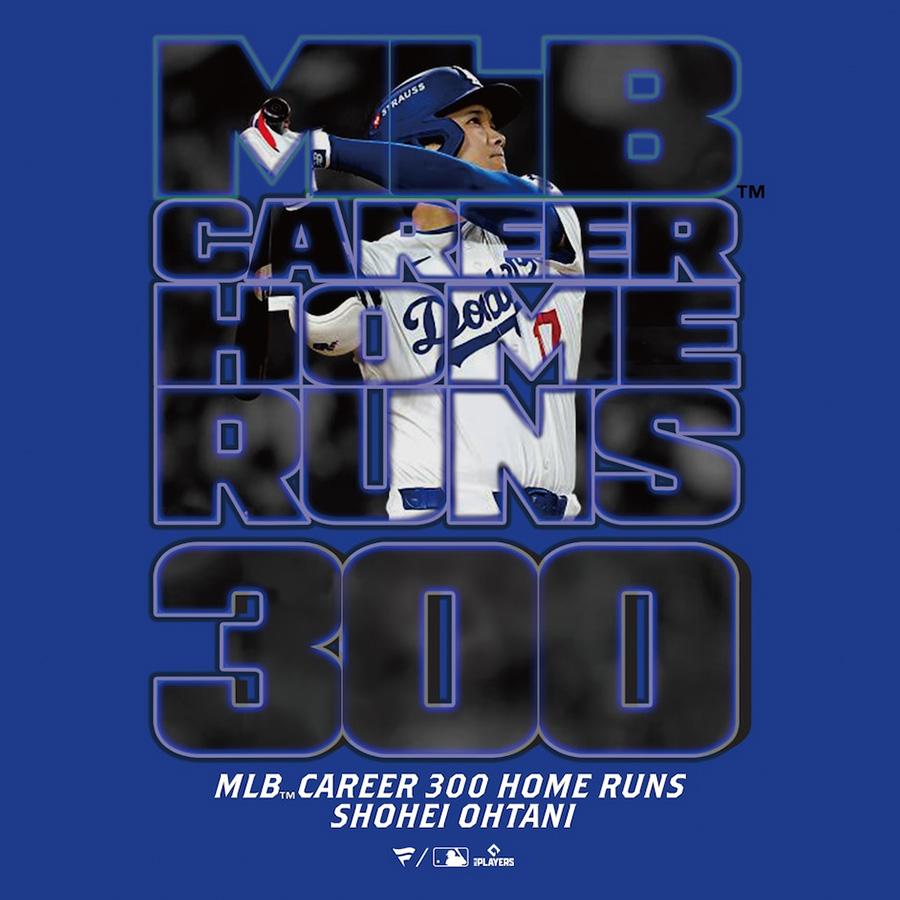 MLB 大谷翔平 ドジャース Tシャツ ユース キッズサイズ 通算300号HR
