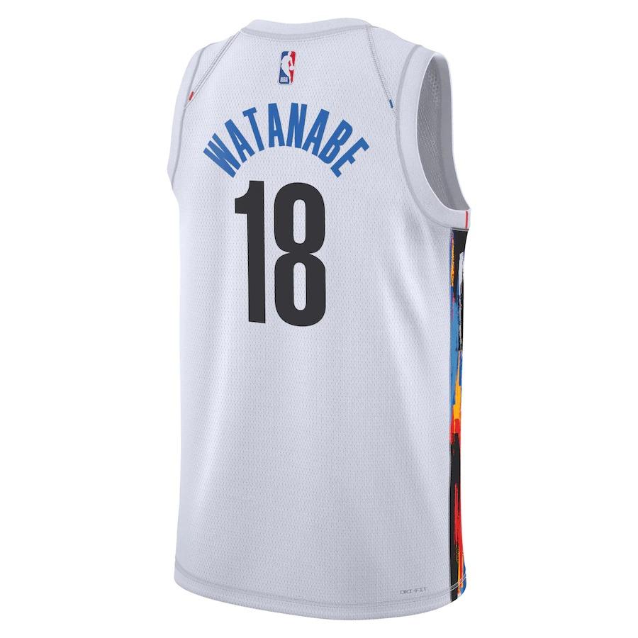 NBA 渡邊雄太 ブルックリン・ネッツ ユニフォーム Unisex 2022/23 シティエディション スウィングマン ジャージ ナイキ/Nike ホワイト｜mlbshop｜02