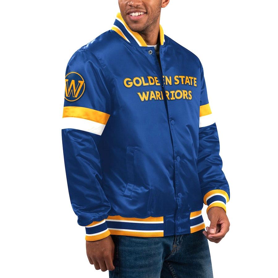 NBA ウォリアーズ ジャケット Home Game Varsity Jacket スタジャン 