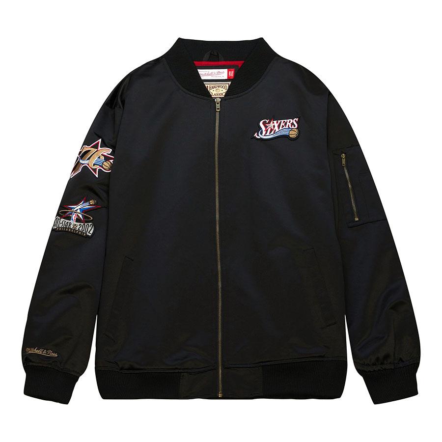 Mitchell&Ness NBA 76ers ジャケット サテン ボンバージャケット Mitchell&Ness NBA 76ers ジャケット サテン ボンバージャケット