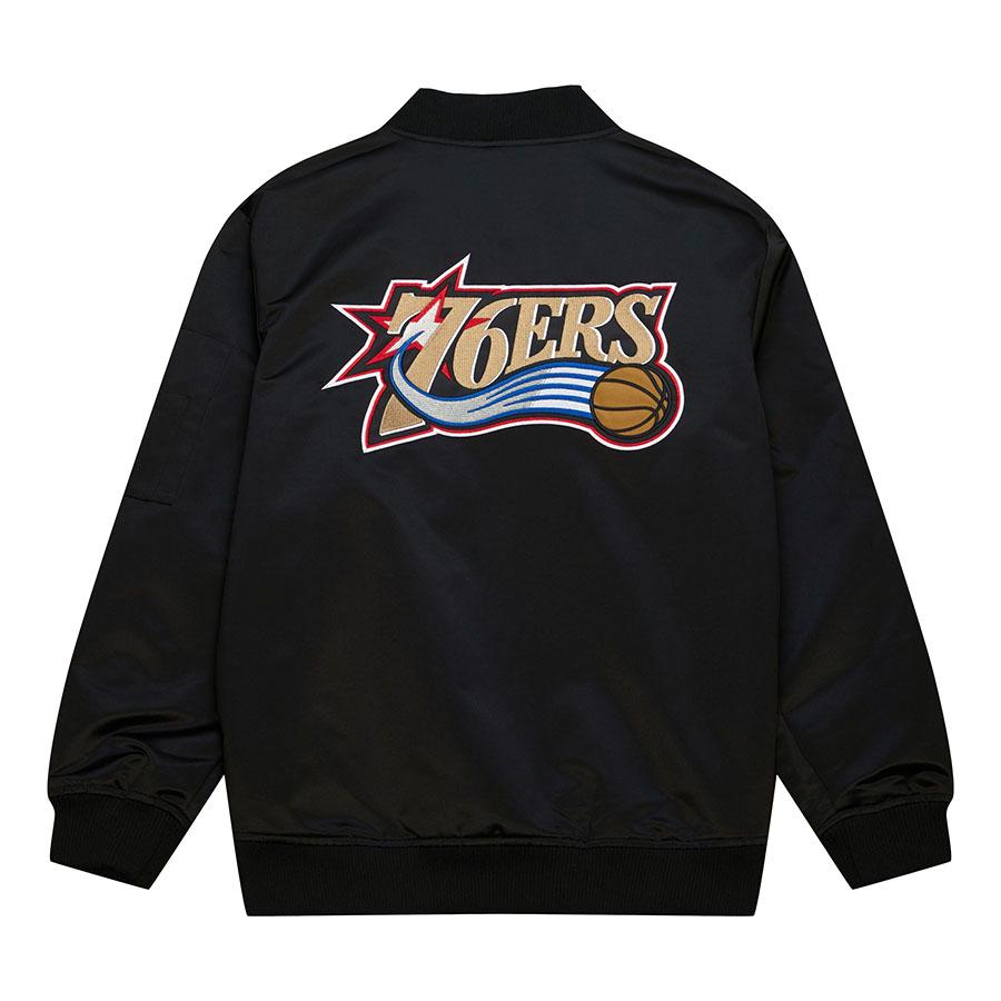 Mitchell&Ness NBA 76ers ジャケット サテン ボンバージャケット Mitchell&Ness NBA 76ers ジャケット サテン ボンバージャケット