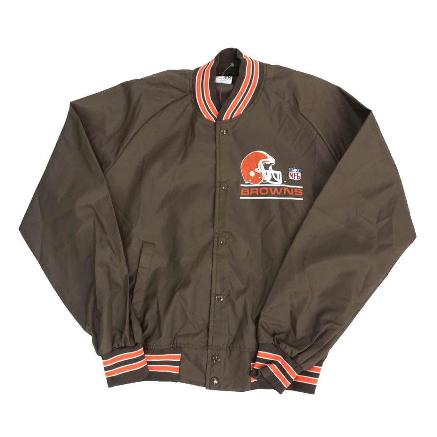 NFL スタジャン ブラウンズ サテン Chalk Line ブラウン メンズ 長袖