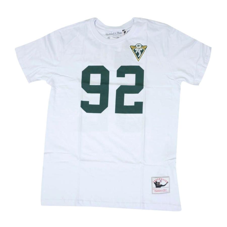 レジー・ホワイト Tシャツ NFL パッカーズ 引退選手 ネーム＆ナンバー グリーンベイ ミッチェル＆ネス Mitchell & Ness ホワイト｜mlbshop