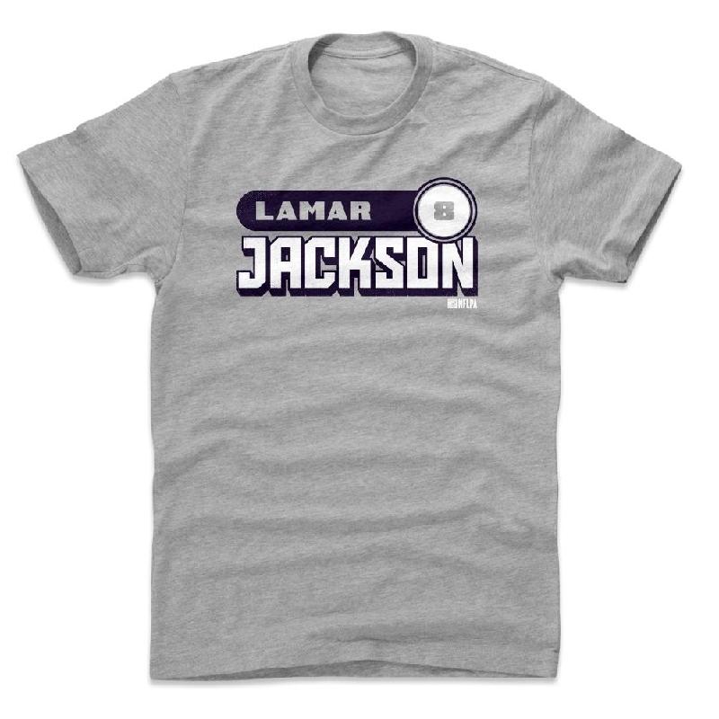 NFL Tシャツ ラマー・ジャクソン レイブンズ Retro Font T-Shirts 500LEVEL ヘザーグレー｜mlbshop