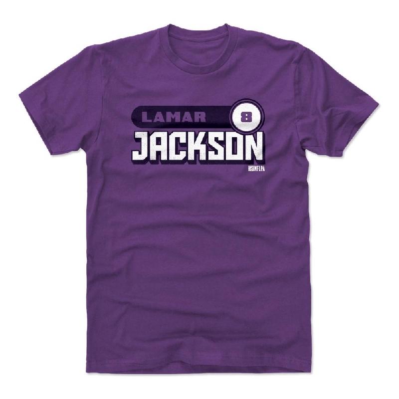 NFL Tシャツ ラマー・ジャクソン レイブンズ Retro Font T-Shirts 500LEVEL パープル｜mlbshop