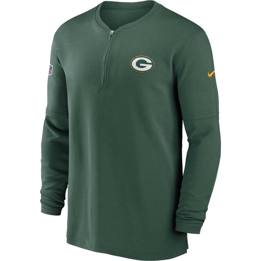 NFL パッカーズ ジャケット 2023 サイドライン Performance Long Sleeve Quarter-Zip Top ナイキ/Nike グリーン｜mlbshop｜02