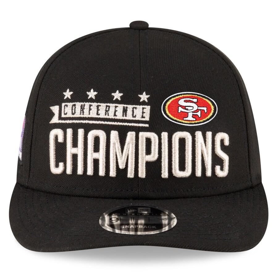 NFL 49ers キャップ 2023 NFC 優勝記念 ロッカールーム Low Profile 9FIFTY Snapback Hat ニューエラ/New Era ブラック｜mlbshop｜02