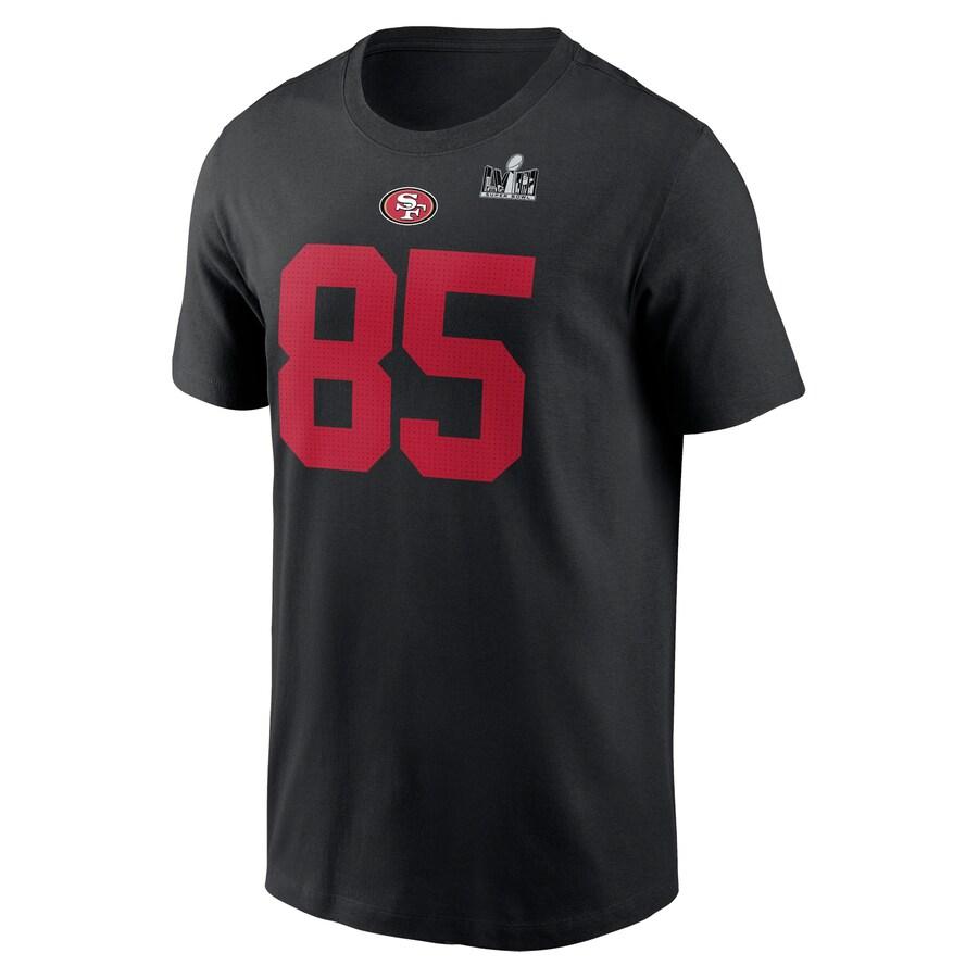 NFL ジョージ・キトル 49ers Tシャツ 第58回スーパーボウル進出記念 Patch Player Name & Number T-Shirt ナイキ/Nike ブラック｜mlbshop｜02