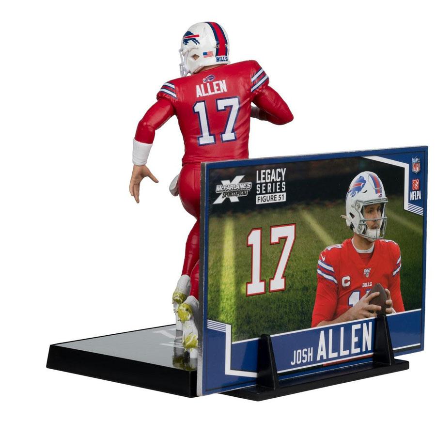 NFL ジョッシュ・アレン ビルズ フィギュア 7-Inch Posed Figure マクファーレン Mc Farlane Red Color Rush Jerseyの画像