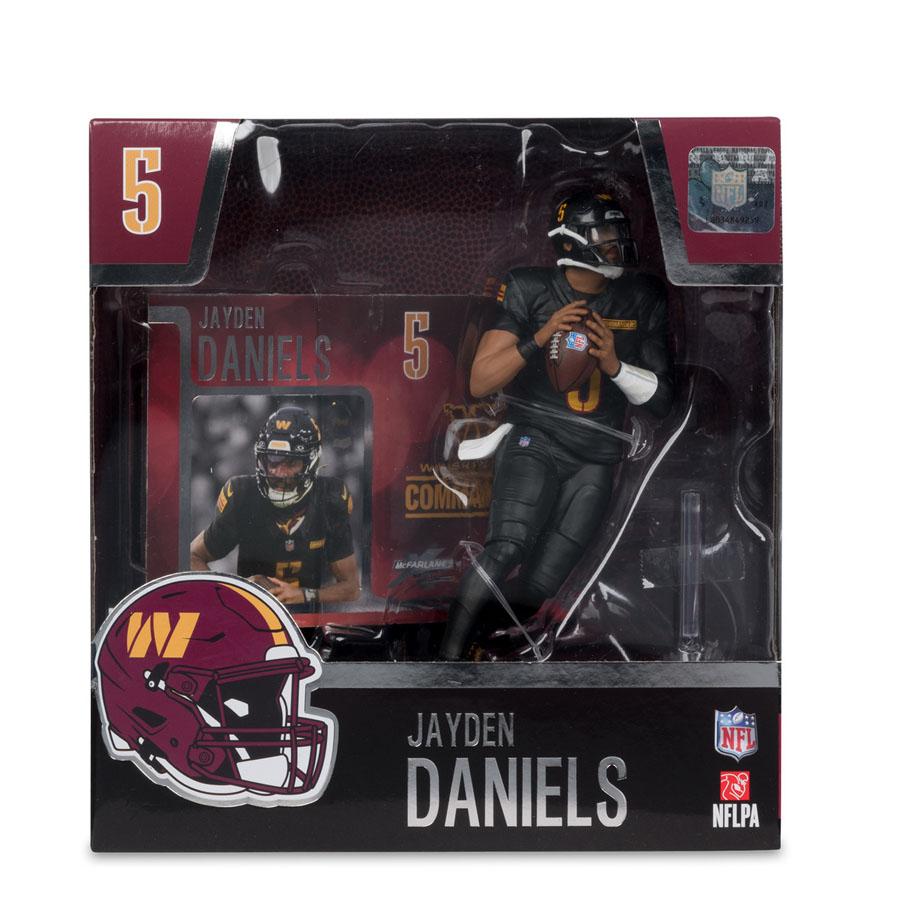NFL ジェイデン・ダニエルズ コマンダーズ フィギュア 7-Inch Posed Figure マクファーレン Mc Farlane ブラックの画像