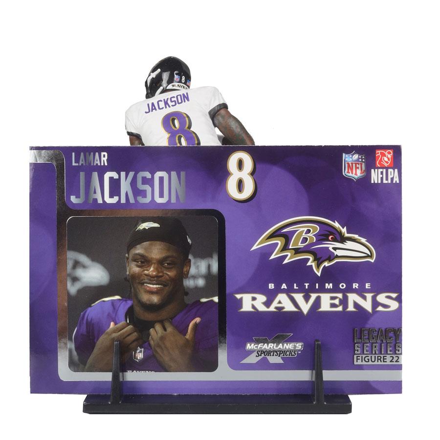 NFL ラマー・ジャクソン レイブンズ フィギュア 7-Inch Posed Figure マクファーレン Mc Farlane パープルの画像