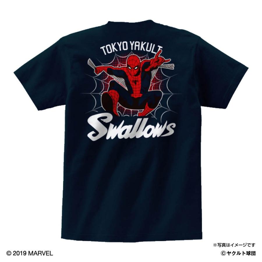 東京ヤクルトスワローズ グッズ Tシャツ MARVEL / スワローズ Tシャツ（スパイダーマン） Space Age｜mlbshop｜02