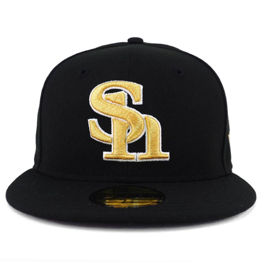 New Era 59FIFTY ソフトバンクホークス キャップ 7 1/4 59FIFTY 福岡ソフトバンクホークス ブラック × ホワイト