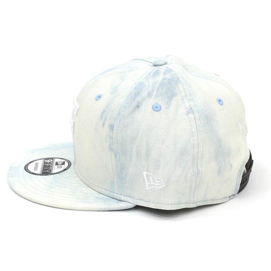 北海道日本ハムファイターズ グッズ キャップ/帽子 9FIFTY[F] タイダイライトデニム ニューエラ/New Era ブルー 平つば キャップ 特集｜mlbshop｜02