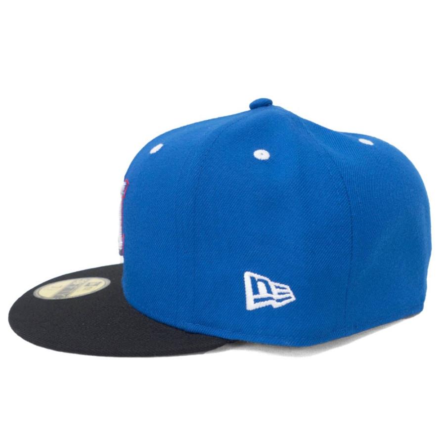 千葉ロッテマリーンズ グッズ キャップ/帽子 カスタムカラー 59FIFTY ニューエラ/New Era ロイヤル/ブラック 平つば キャップ 特集｜mlbshop｜02