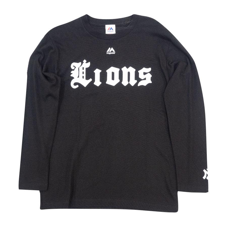 MAJESTIC 西鉄ライオンズ グッズ Tシャツ ワードマーク長袖T