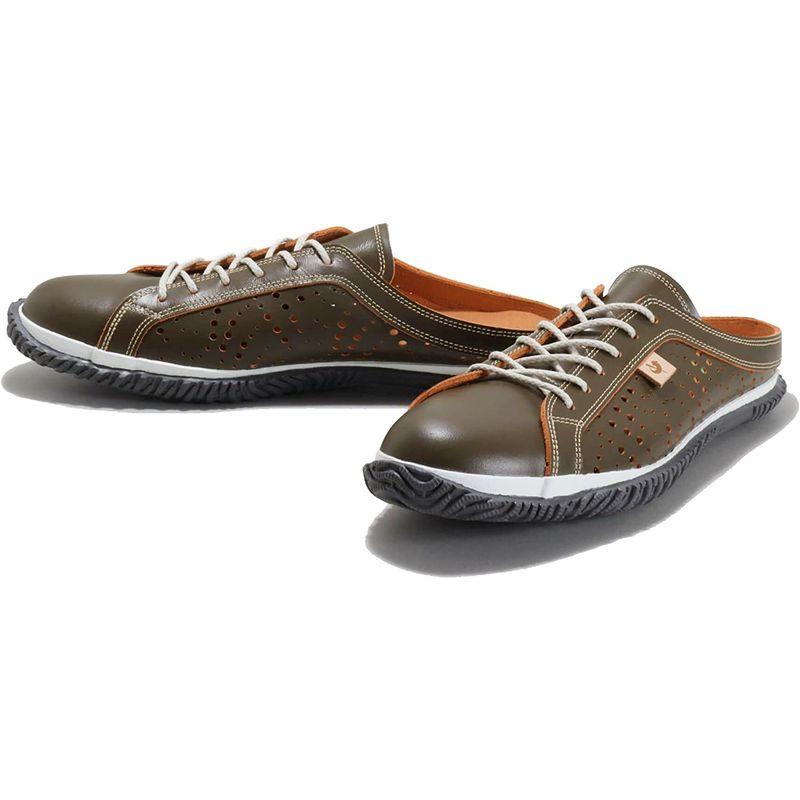 SPINGLE MOVE (スピングルムーヴ) SPM-721 スニーカー サンダル メンズ レディース カーキ Material Heel Leather Strap