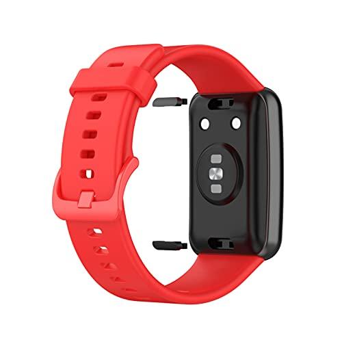 [Comtax] for Huawei Watch Fit ベルト 用 バンド 柔らかいシリコン替えストラップ スポーツ 調整可能 対応 (レッド)｜mlp-store｜06