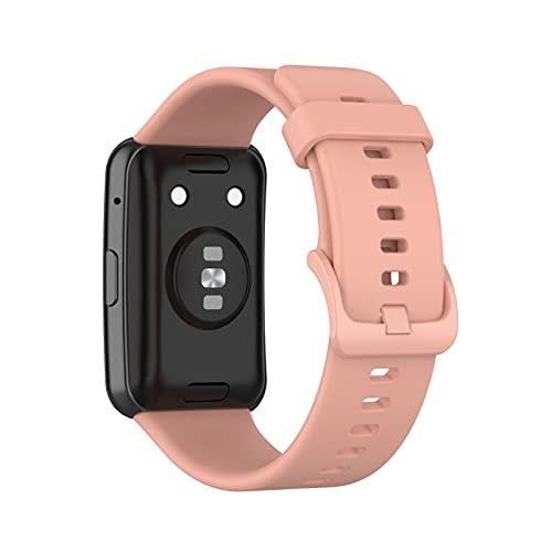 [Comtax] for Huawei Watch Fit ベルト 用 バンド 柔らかいシリコン替えストラップ スポーツ 調整可能 対応 (ピンク)｜mlp-store｜02