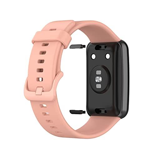 [Comtax] for Huawei Watch Fit ベルト 用 バンド 柔らかいシリコン替えストラップ スポーツ 調整可能 対応 (ピンク)｜mlp-store｜06