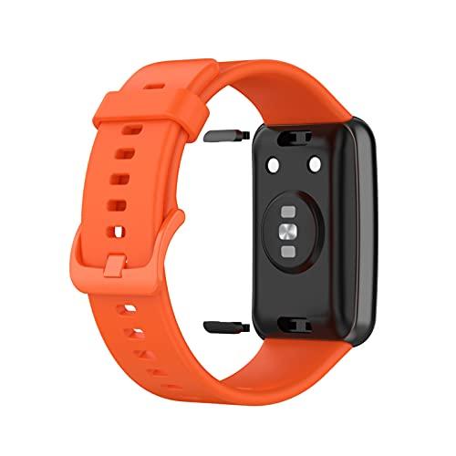 [Comtax] for Huawei Watch Fit ベルト 用 バンド 柔らかいシリコン替えストラップ スポーツ 調整可能 対応 (オレンジ)｜mlp-store｜06