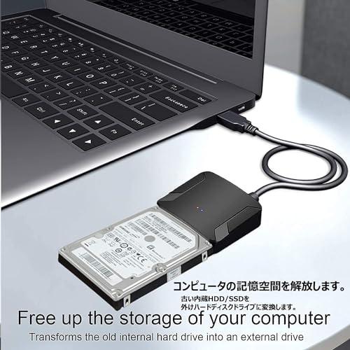 sata usb 変換ケーブル 3.5/2.5インチ SSD HDD SATA USB変換アダプター SATA3 USB3.0 変換ケーブル 電源アダプター付 Windows10/Mac OS 高速伝送 最 |  | 03