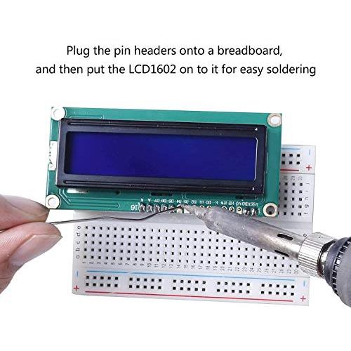 SunFounder LCD1602 ディスプレイ モジュール,16x2 青い背景に白い文字,バックライト付き,Arduino R3 Mega2560 キャラクター表示に適用｜mlp-store｜04