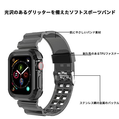 ZENGYQI コンパチブル Apple Watch バンド 38mm 42mm 40mm 44mm,ソフトシリコンバンド 通気性 スポーツシリコンストラップリストバンドバンドリスト｜mlp-store｜02
