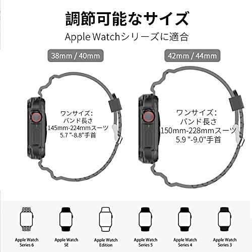 ZENGYQI コンパチブル Apple Watch バンド 38mm 42mm 40mm 44mm,ソフトシリコンバンド 通気性 スポーツシリコンストラップリストバンドバンドリスト｜mlp-store｜05