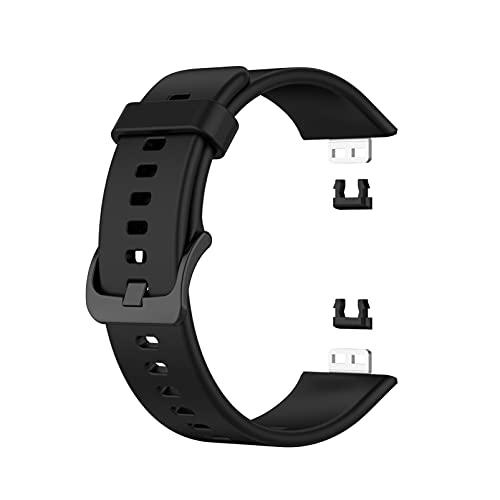 [Comtax] for Huawei Watch Fit ベルト 用 バンド 柔らかいシリコン替えストラップ スポーツ 調整可能 対応 (ブラック)｜mlp-store｜03