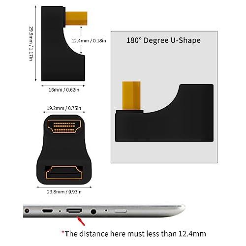 Poyiccot HDMI U字型アダプタ、8K HDMI変換アダプター 180度 角度変更 HDMI2.1 オス to メスアダプタ、 上向きHDMI延長アダプタ8K@60Hz 4K@120Hz TV｜mlp-store｜07