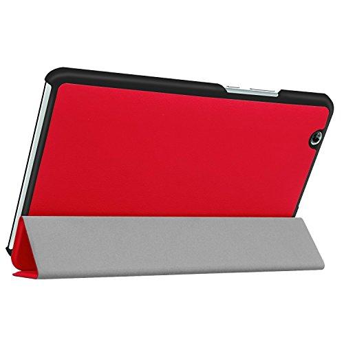 dtab Compact d-01J ケース MediaPad M3 8.4 ケース LeTrade スタンド 機能付き 三つ折 高級PUレザー 超薄型最軽量 傷つけ防止 保護ケース カバー NT｜mlp-store｜04