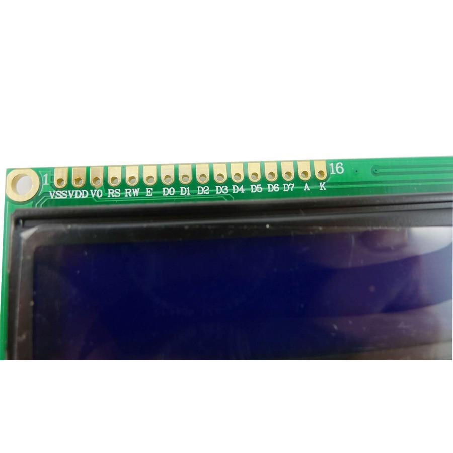 KKHMF 3個 DC 5V 1602 LCD ディスプレイモジュール 16×2キャラクタ LCDブルーブラックライト｜mlp-store｜07