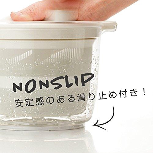 リス サラダスピナー 野菜水切り器 ホワイト 2.3L リベラリスタ 日本製｜mlp-store｜04