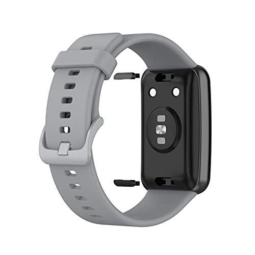 [Comtax] for Huawei Watch Fit ベルト 用 バンド 柔らかいシリコン替えストラップ スポーツ 調整可能 対応 (グレー)｜mlp-store｜06