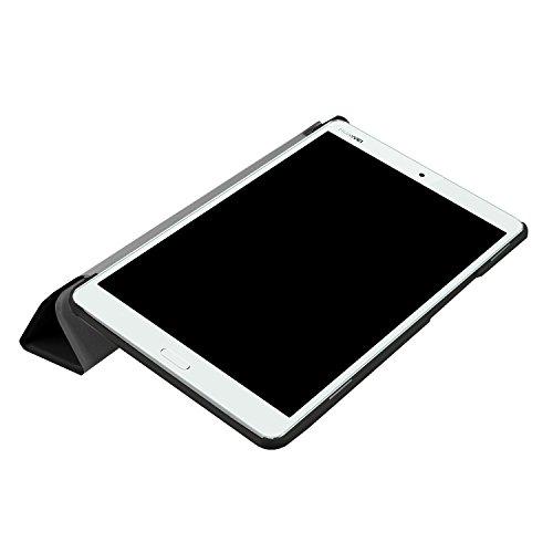 dtab Compact d-01J ケース MediaPad M3 8.4 ケース LeTrade スタンド 機能付き 三つ折 高級PUレザー 超薄型最軽量 傷つけ防止 保護ケース カバー NT｜mlp-store｜06