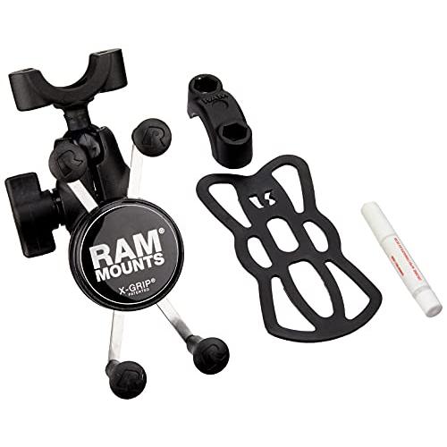 ラムマウント(RAM MOUNTS) マウントセット Xグリップ&バーマウントベース (ショートアーム)バー径19mm-25.4mm スマートフォン用 ブラック RAM-B-408-｜mlp-store｜02