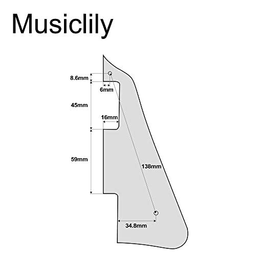 Musiclily Pro レスポールピックガード ギブソンUSA LP モダンエレキギター用、3Pホワイト｜mlp-store｜02