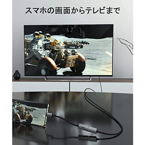 USB C HDMI 変換アダプタ uniAccessories タイプ C HDMI 変換アダプター [4K映像出力] Macbook Pro/MacBook Air/iPad Pro/Air/Chromebook/Surface go｜mlp-store｜05