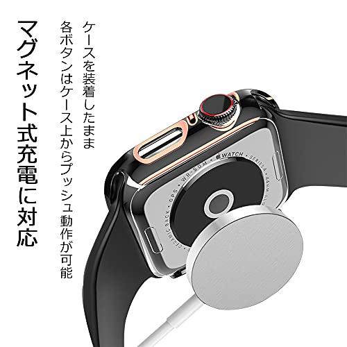 YUGYUG for Apple Watch Series SE2/SE/6/5/4 44mm ケース アップルウォッチSE2/SE/6/5/4 44mm ケース PC素材 光沢式 アップルウォッチ カバー ガラ｜mlp-store｜05