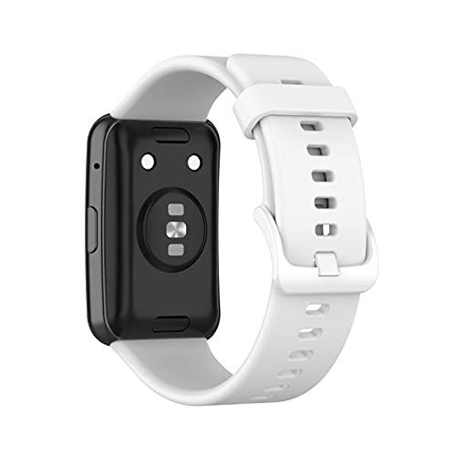 [Comtax] for Huawei Watch Fit ベルト 用 バンド 柔らかいシリコン替えストラップ スポーツ 調整可能 対応 (ホワイト)｜mlp-store｜02
