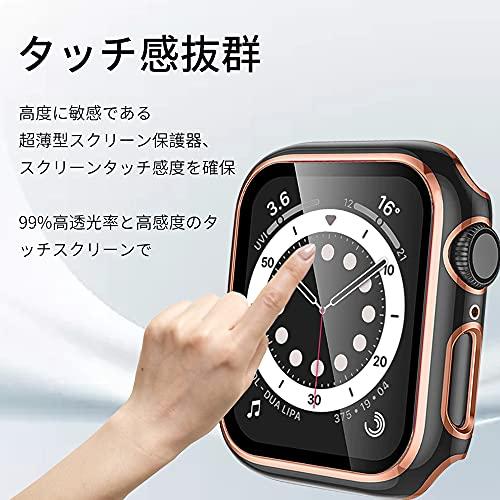 YUGYUG for Apple Watch Series SE2/SE/6/5/4 44mm ケース アップルウォッチSE2/SE/6/5/4 44mm ケース PC素材 光沢式 アップルウォッチ カバー ガラ｜mlp-store｜04