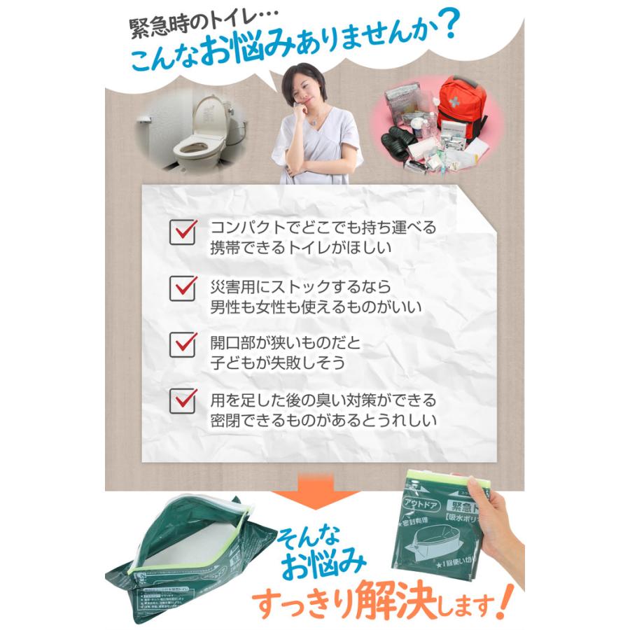 緊急トイレポット 10P 防災グッズ 地震 災害 携帯トイレ 車 備蓄 介護