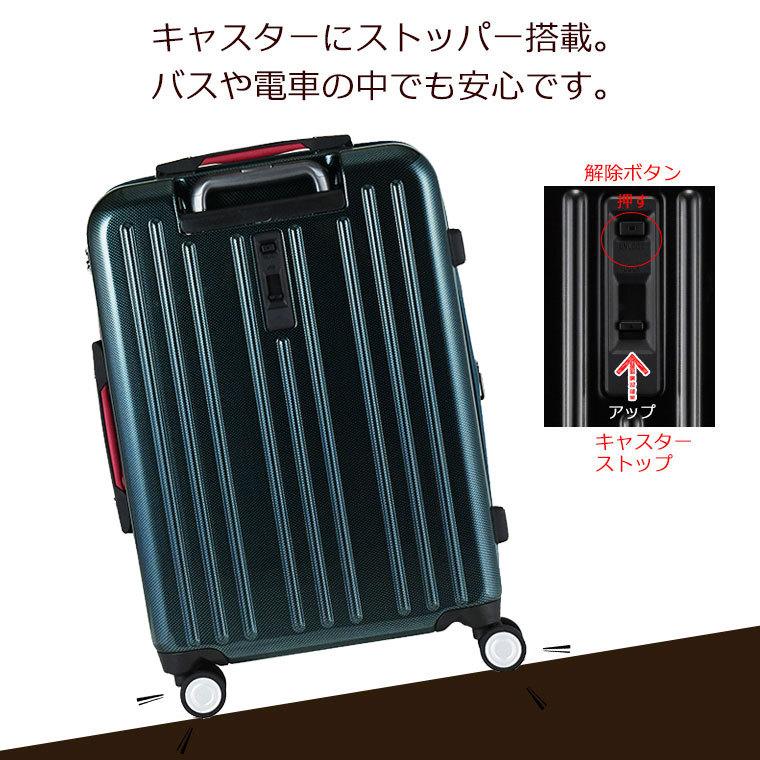 PLUS ONE フロントポケット スーツケース 拡張機能付き 56L Mサイズ 4