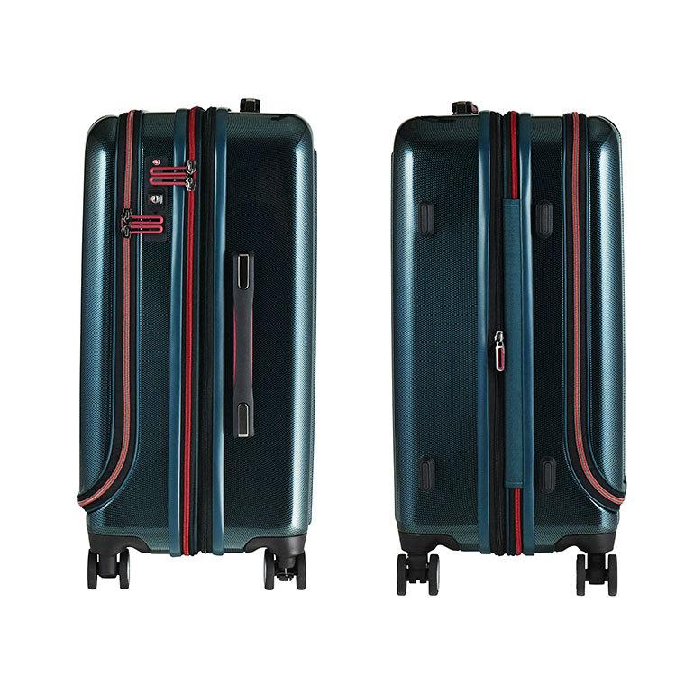 フロントポケット スーツケース 拡張機能付き　56L Mサイズ 4〜6泊用　超軽量 中型 拡張ファスナー キャリーバッグ　ストッパー付きキャスター　キャリーケース｜mm-company｜09