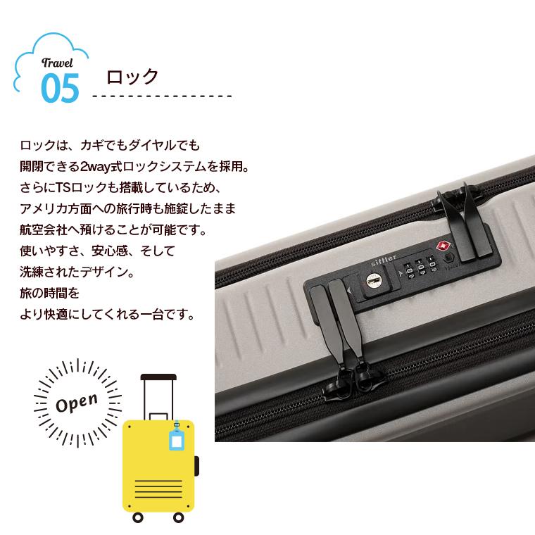 横パカ キャリーケース Mサイズ 55L(62L)3〜5泊 キャリーバッグ ファスナータイプ 拡張式 スーツケース_10