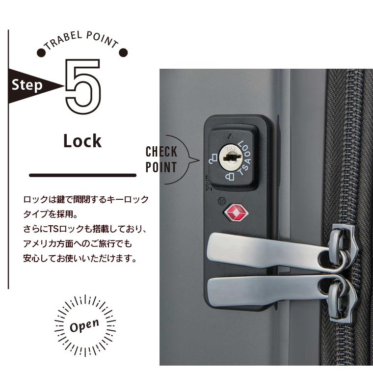 ESCAPE'S キャリーケース Sサイズ 拡張 37-42L 1〜3泊 ファスナー