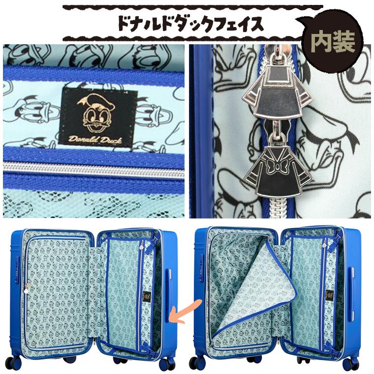 ディズニー　スーツケース　キャリーケースMサイズ50L ハピタス スーツケース ファスナータイプ 50L Mサイズ 3〜4泊用