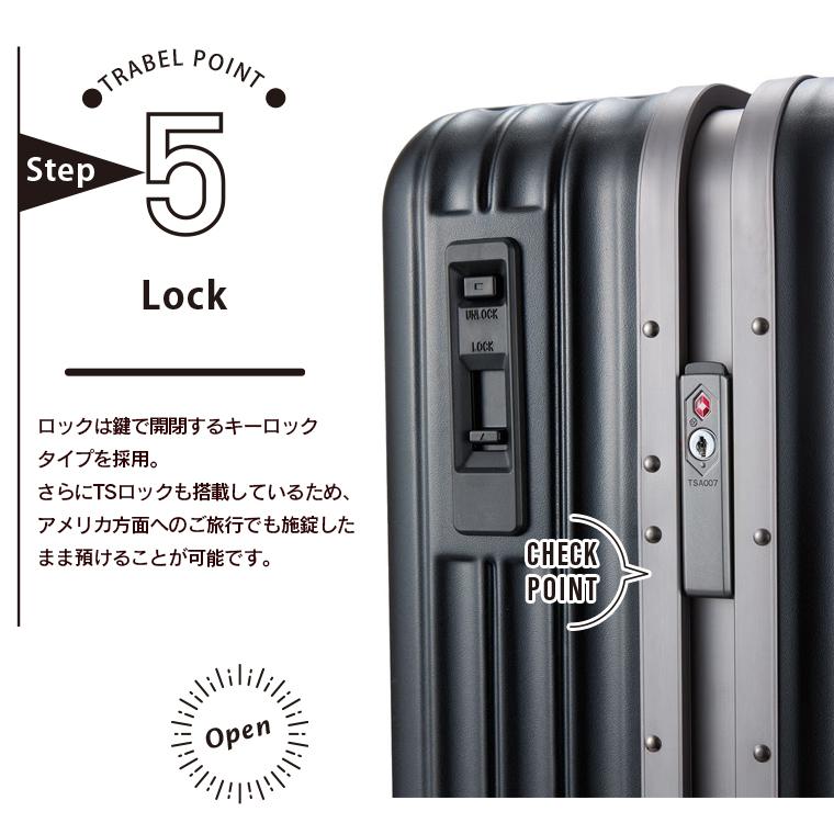 ハピタス 超軽量 フレームタイプ スーツケース Lサイズ 96L 7泊〜長期